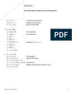 Physics Class 11 Derivation