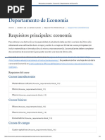 Requisitos Principales - Economía Yale USA