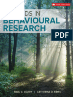 Psyc217 Methods in Behavioural Research 2nd Canadian Edition by Paul Cozby