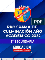 Programa de Culminacion 5° Secundaria