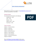 1 Math 9 Startup Assignment