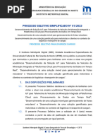 Processo Seletivo Simplicado - 001 2023 Retificado