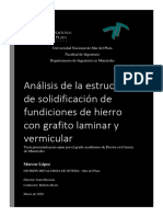 Analisis de La Estructura de Solidificacion de Fundiciones de Hierro Con Grafito Laminar y Vermicular