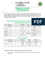 Comunicado Cronograma Segundo Parcial M.B. Ii-2023