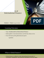 MODULE 1 - LEARNING MATERIAL Fundamentals of International Finance