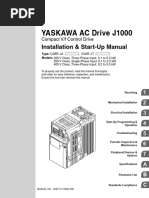 Yaskawa j1000 Installation Startup Manual