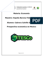 Ensayo Prespectiva Economica Mexico