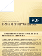 Clases de Fuego y Su Extinción