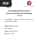 Psicoanálisis y Hospital Un Encuentro Posible en El Espacio de Interconsulta