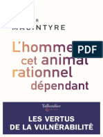 MacIntyre Alasdair L Homme Cet Animal Rationnel Dépendant