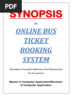 20 - Online Bus Reservation System-Synopsis