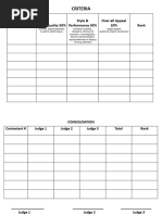 CRITERIA For Judging Vocal Solo