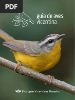 Guia de Aves Observatorio de Passaros PQ Vicentina 2022