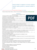 Metodologia Privind Examenul Medical La Angajarea in Munca Examenul Medical de Adaptare Controlul Medical Periodic Si Examenul Medical La Reluarea Muncii Din 30102001