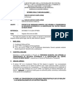 Proyecto de Ordenanza - Que Aprueba La Transferencia de Recursos Económicos A La Municipalidad Del Centro Poblado de Medio Mundo