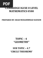 Cie Igcse o Level Maths Topic 4