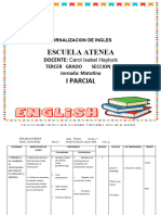 PLANES Y JORNALIZACIÓN DE INGLES 3er Grado I Parcial 2022