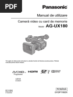 Panasonic AG-UX180 Manual de Utilizare Romana MM