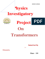 Project On Transformers Class XII