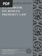 (American Philological Association Classical Resources) Herbert Hausmaninger Richard Gamauf George A. Sheets George A. Sheets - A Casebook On Roman Property Law-Oxford University Press (2012)