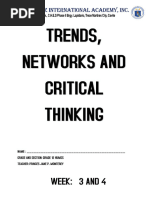 TRENDS-NETWORKS-AND-CRITICAL-THINKING Week 3 and 4 Module