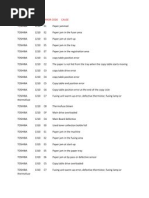 Toshiba Error Codes