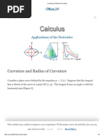 Curvature and Radius of Curvature