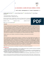 Consecuencias Psicológicas, Emocionales y Sociales Del Acoso Callejero