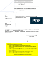 Contoh Format Surat Keterangan Aktif Bekerja Secara Terus-Menerus