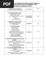 Morbid Anatomy 2023 Lecture Schedule - General Pathology