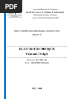 FSTM LST GE2I S5 Electrotechnique TD