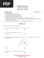 MA Sample Paper 10 Unsolved