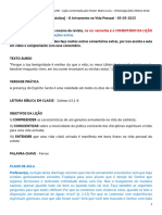 EBD - Lição 10 - (Adultos) - O Avivamento Na Vida Pessoal - 1 Trimestre 2023