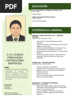 Jorge Chumacero Espinoza CV