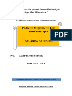 PLAN DE MEJORA - Inglés