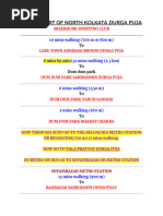 Flow Chart of North Kolkata Durga Puja