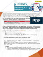 Incremento Tarifario en Servicio de TV - Clientes Claro Hogar y Negocios Info ATC