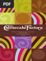 Cheesecake Factory Menu