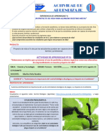 SESIÒN 1 Sustentamos La Importancia Del Control Biológico de Plagas y Su Impacto en El Ambiente