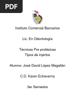 Técnicas Preprotésicas Tipos de Injertos Jose David López Magallán