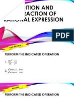 Add and Subtract Rational Expression