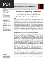 Determination of Bioethanol Potential From Banana Waste Using Indigenous Yeast (Saccharomyces Cerevisiae. KX033583)