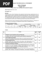 Green Technology and Sustainable Development SYLLABUS