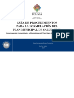 Guia de Procedimeintos para La Formulación de Planes Municipales de Salud