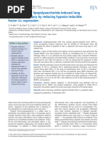 Propofol Inhibits Lipopolysaccharide Induced Lung