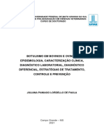 Botulismo em Bovinos e Ovinos Confinados - Epidemiologia, Caracterização Clínica, Diagnóstico Laboratorial, Diagnóstico Diferencial, Estratégias de Tratamento, Controle e Prevenção