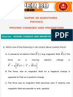 Cbse Super 30 Questions Class 12 Physics Moving Charges and Magnetism Doubtnut 2023