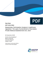 Stakeholder Participation Analysis For Amendment of Kpmea 2017