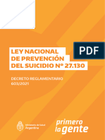 Ley Nacional de Prevención Del Suicidio 27.130