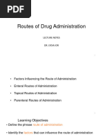 Routes of Drug Administration